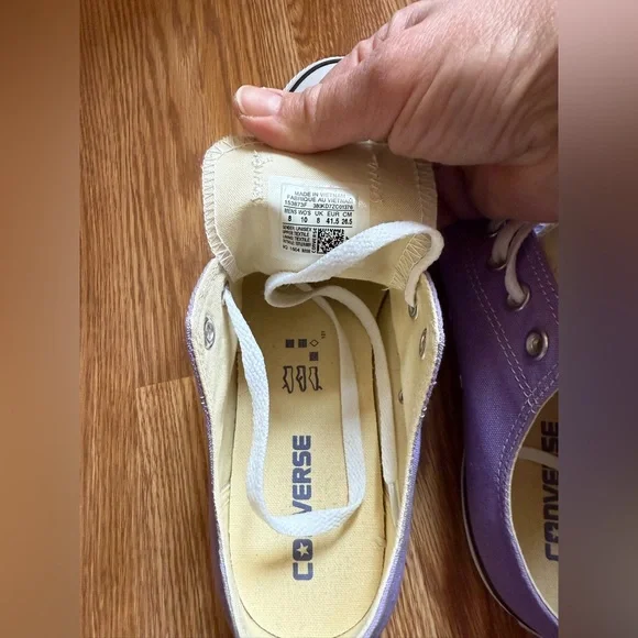 Converse Purple All Star Sneakers Shoes Women’s Size 10 or Men’s 8 Excellent - Picture 5 of 10